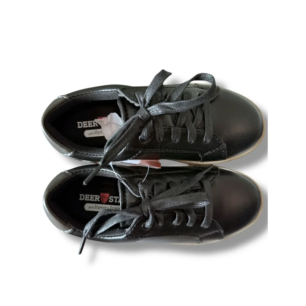 Deer Stags Joshua Black Sneakers Shoes Kids Size 13M Lace Up